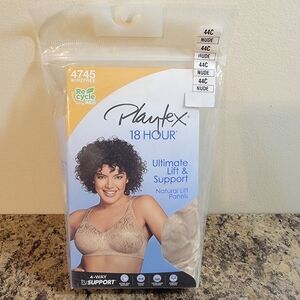 Playtex 18 Hour 4745 Wirefree Ultimate Lift & Support Bra NEW Nude
